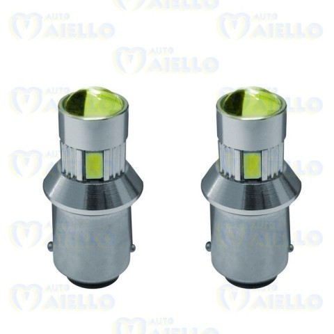 BA15S CANBUS NO POLARITY 6 LED BIANCHI