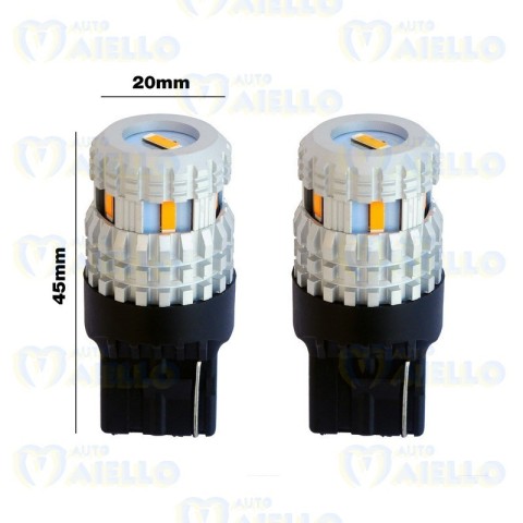 T20 CANBUS NO POLARITY 6 LED CSP1860 ARANCIO 2
