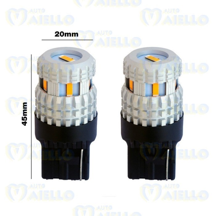 T20 CANBUS NO POLARITY 6 LED CSP1860 ARANCIO