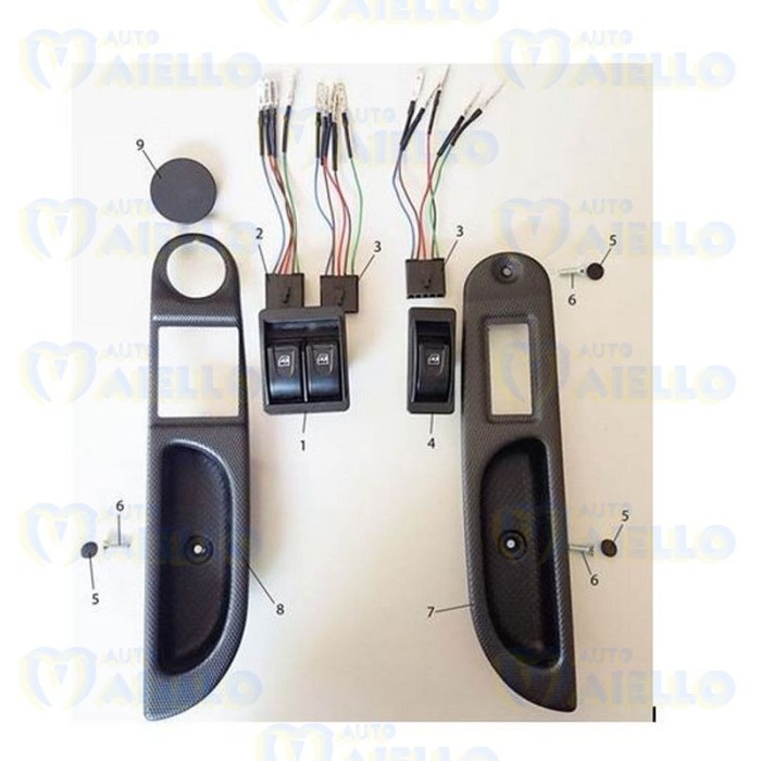 Pulsante interruttore alzavetri sinistro Casalini m12