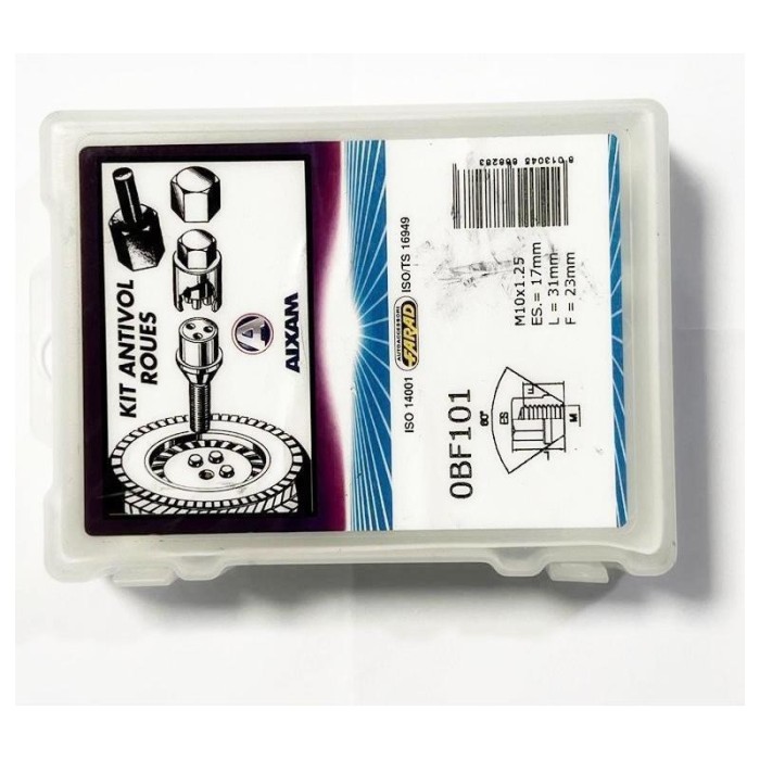 KIT DADI ANTIFURTO CERCHIO D17 AIXAM