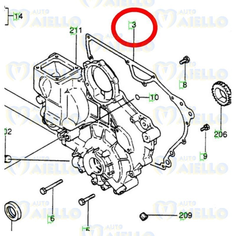 GUARNIZIONE CARTER DISTRIBUZIONE L2C MITSUBISHI CASALINI