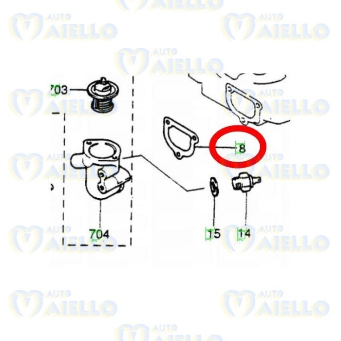 GUARNIZIONE RACCORDO MITSUBISHI CASALINI L2C