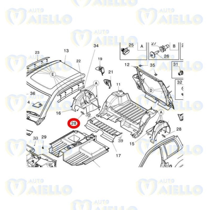 TAPPO PIANALE POST MICROCAR MGO 3 4 5 6 LIGIER IXO JS36 84LLPA
