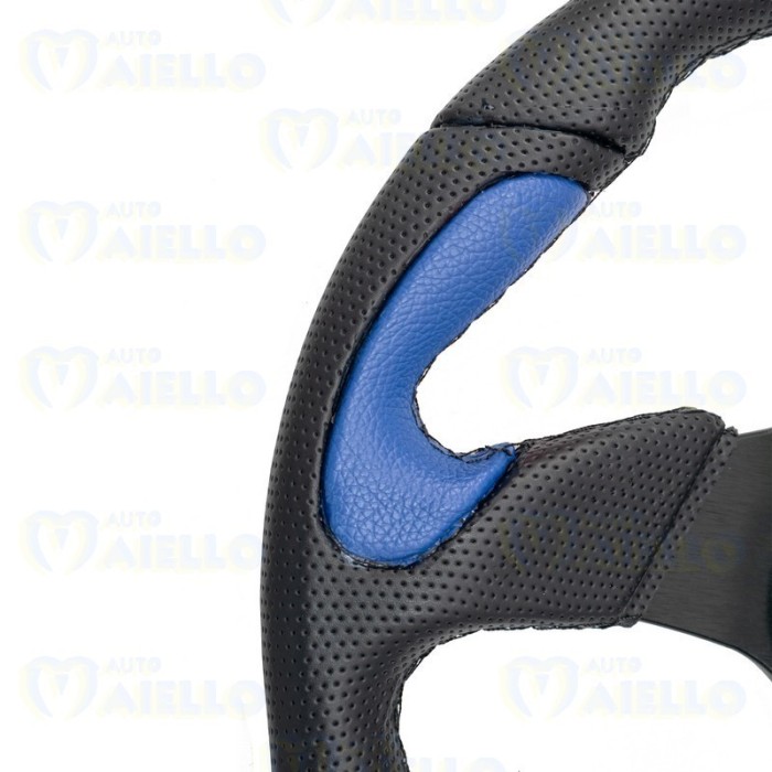 VOLANTE X2 POLY PELLE NERO SPORTIVO AUTO MICROCAR MINICAR 330MM