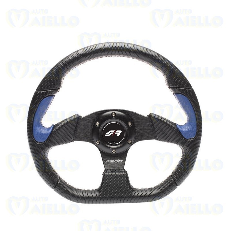 VOLANTE X2 POLY PELLE NERO SPORTIVO AUTO MICROCAR MINICAR 330MM