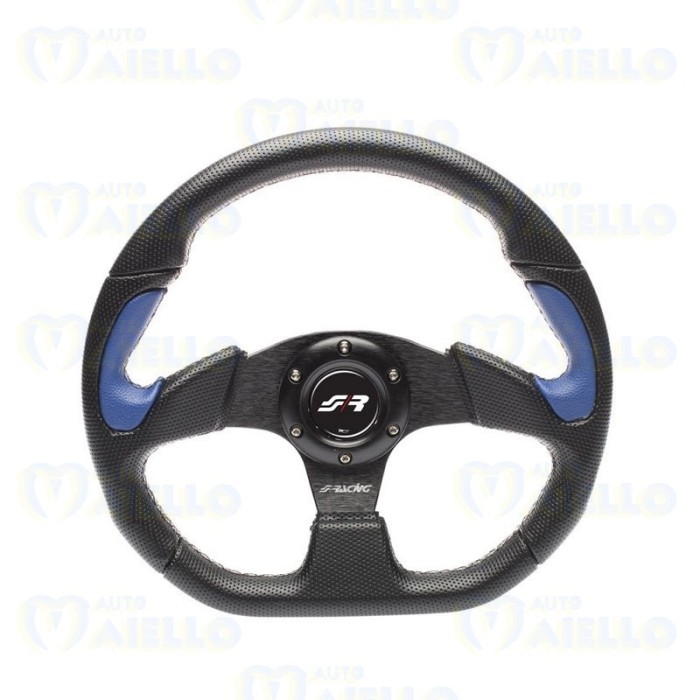 VOLANTE X2 POLY PELLE NERO SPORTIVO AUTO MICROCAR MINICAR 330MM