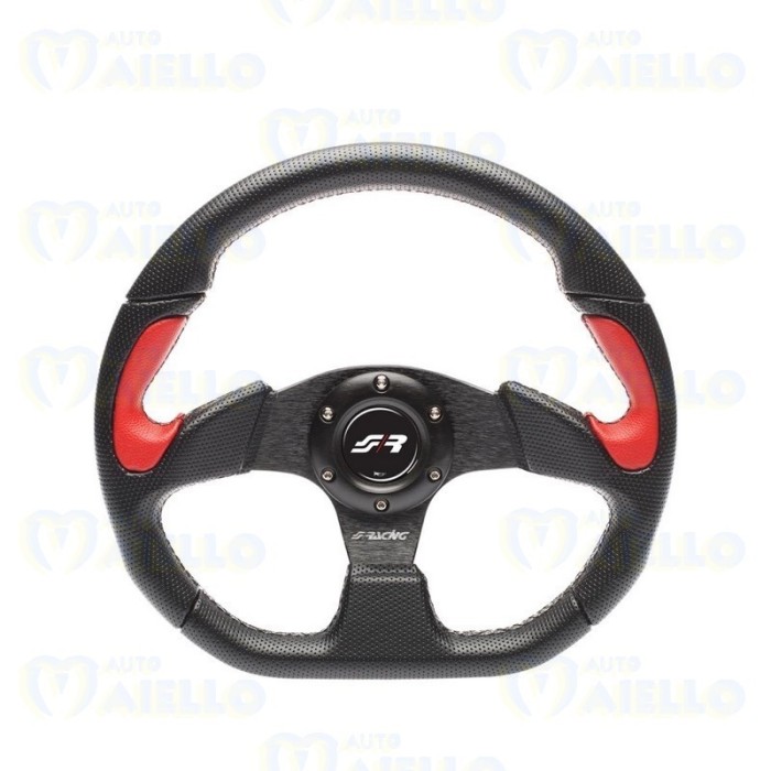 Volante X2 Poly Pelle rosso SPORTIVO MICROCAR MINICAR 330MM