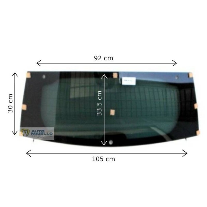 LUNOTTO VETRO CRISTALLO POST. VERDE TERMICO AIXAM CITY IMPULSION GTO