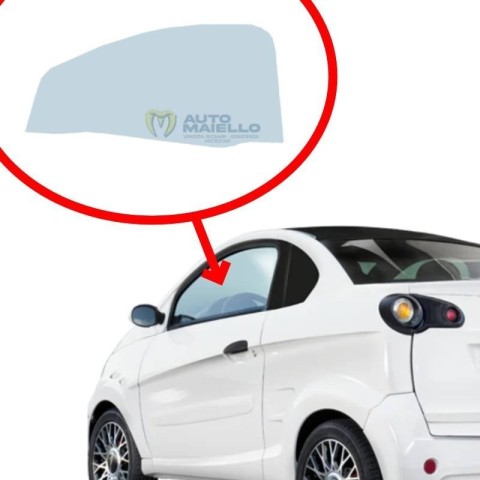 CRISTALLO SCENDENTE COLORATO PORTA DESTRA MICROCAR F8 COUPE'