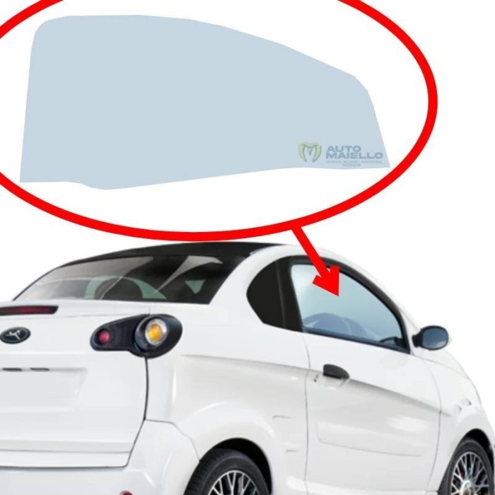 CRISTALLO SCENDENTE COLORATO PORTA DESTRA MICROCAR F8 COUPE'