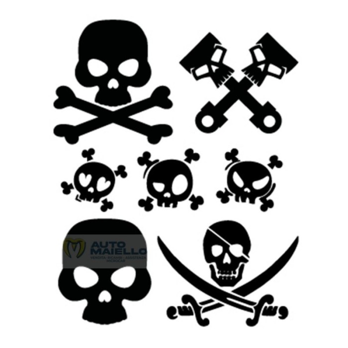 ADESIVO PRESPAZIATO 7 TESCHI