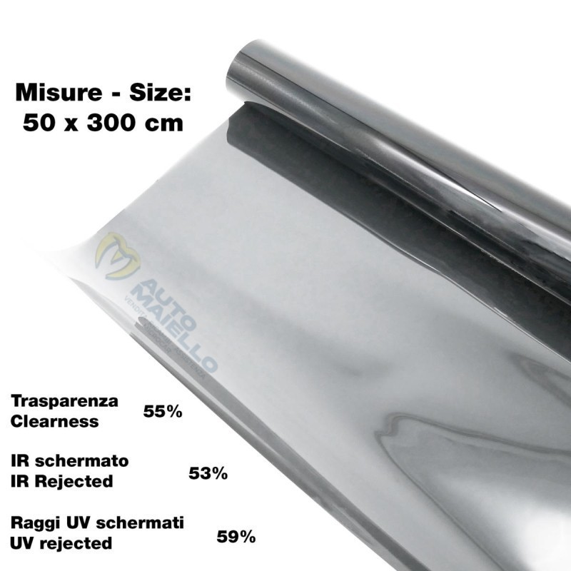 PELLICOLA VETRI LIGHT BLACK 50X300 CM