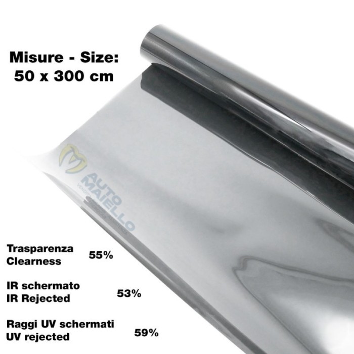 PELLICOLA VETRI LIGHT BLACK 50X300 CM