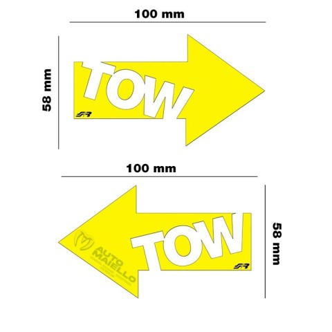 ADESIVO PRESPAZIATO GIALLO TOW 146X92 MM 2