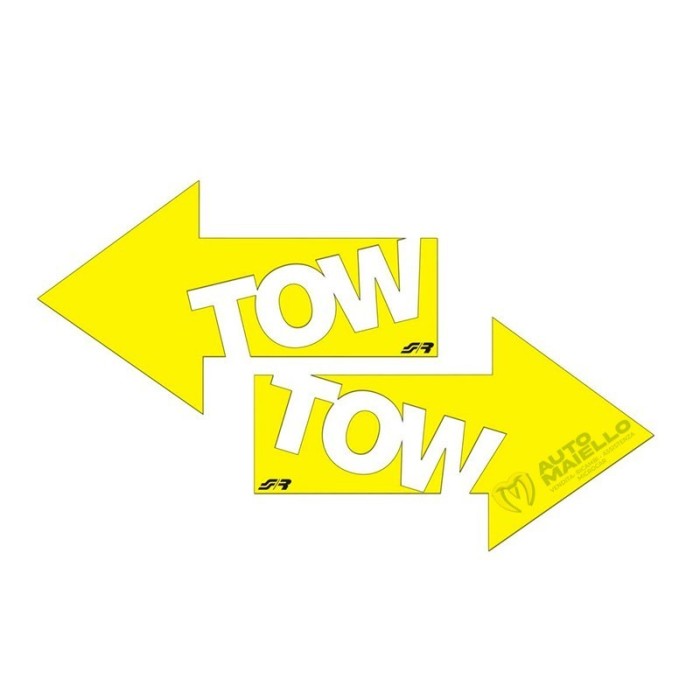ADESIVO PRESPAZIATO GIALLO TOW 146X92 MM