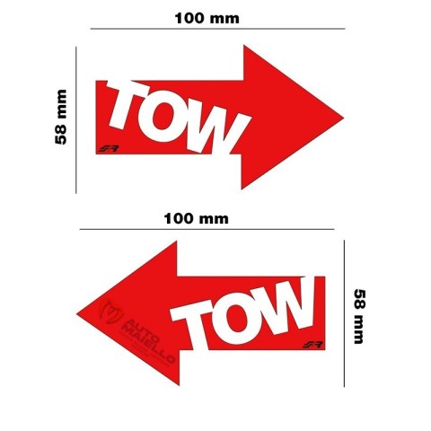 ADESIVO PRESPAZIATO ROSSO TOW 146X92 MM 2