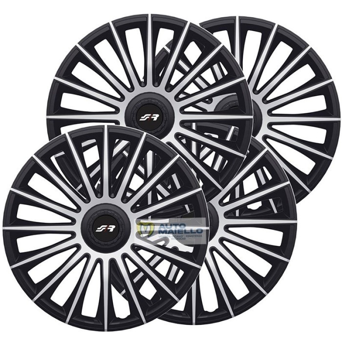 COPRICERCHI 15" AUSTIN SILVER BLACK