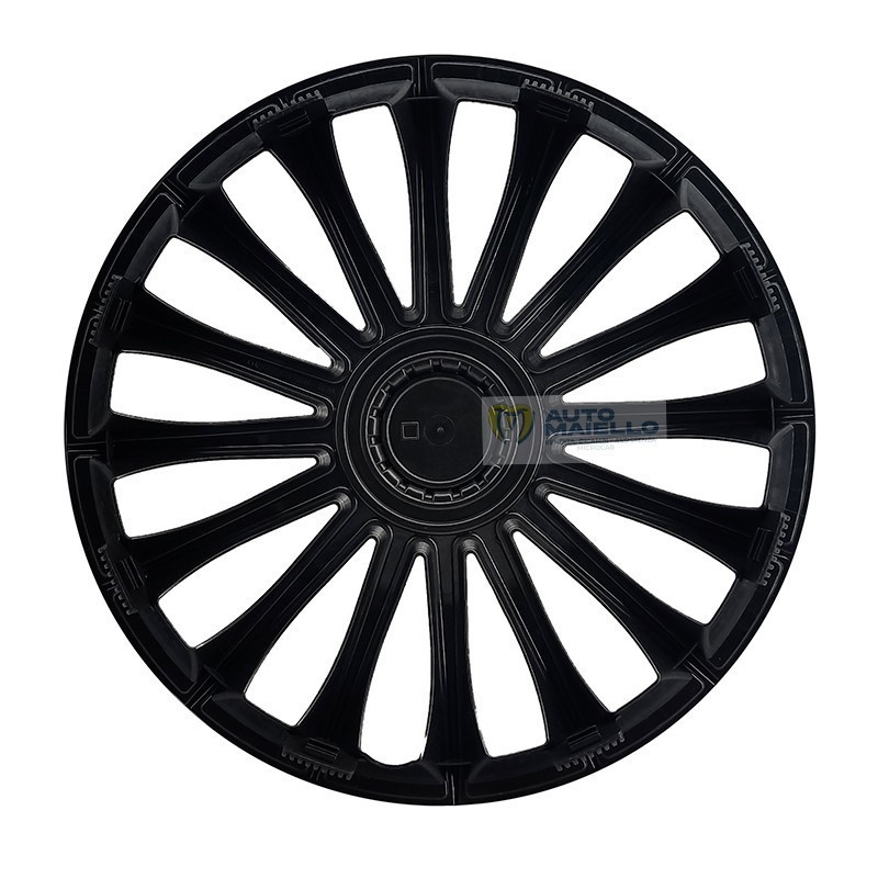 COPRICERCHI 15" AUSTIN SILVER BLACK