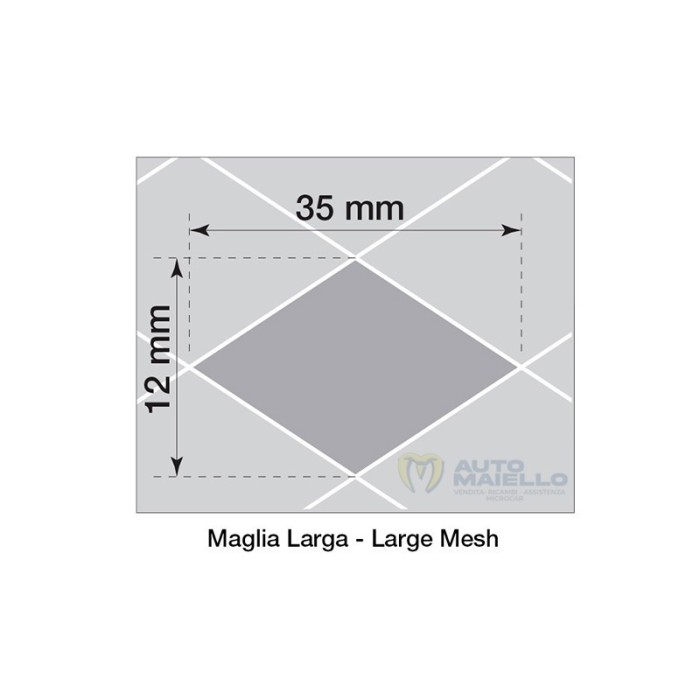 GRIGLIA ALLUMINIO 100X30 CM MAGLIA LARGA
