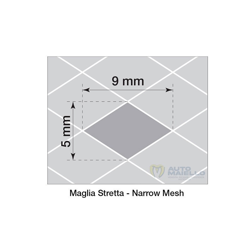 GRIGLIA ALLUMINIO NERO 125X20 MAGLIA STERTTA