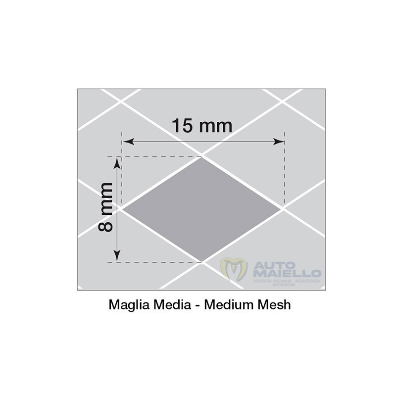 GRIGLIA ALLUMINIO NERO 125X30 CM MAGLIA MEDIA