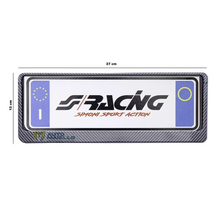 PORTATARGA ANTERIORE CARBON LOOK