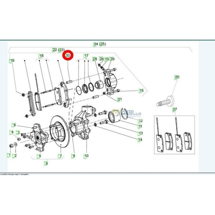 Boccola pinza freno ant casalini