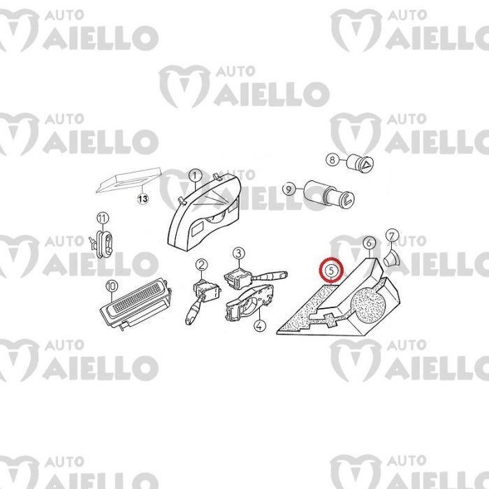 8AA120 COPERCHIO STERZO INFERIORE AIXAM A.721 741 751 CITY SCOUTY MULTITRUCK