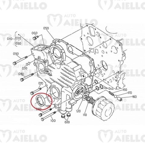 K158770414 PARAOLIO ALBERO MOTORE KUBOTA Z402 Z482 Z602 AIXAM 2