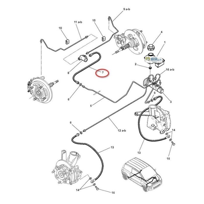 1002603 TUBO FRENO POSTERIORE MICROCAR MC1 MC2