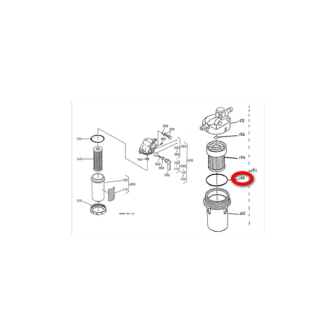 6A32059940 Anello o-ring serbatoio gasolio motore Kubota z402 z482 z602 Aixam 2