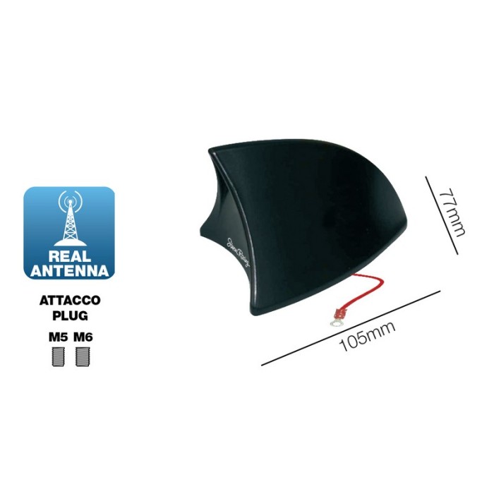 Antenna Shark squalo adesiva adat. Aixam Microcar Ligier  Minicar Chatenet Casalini Grecav