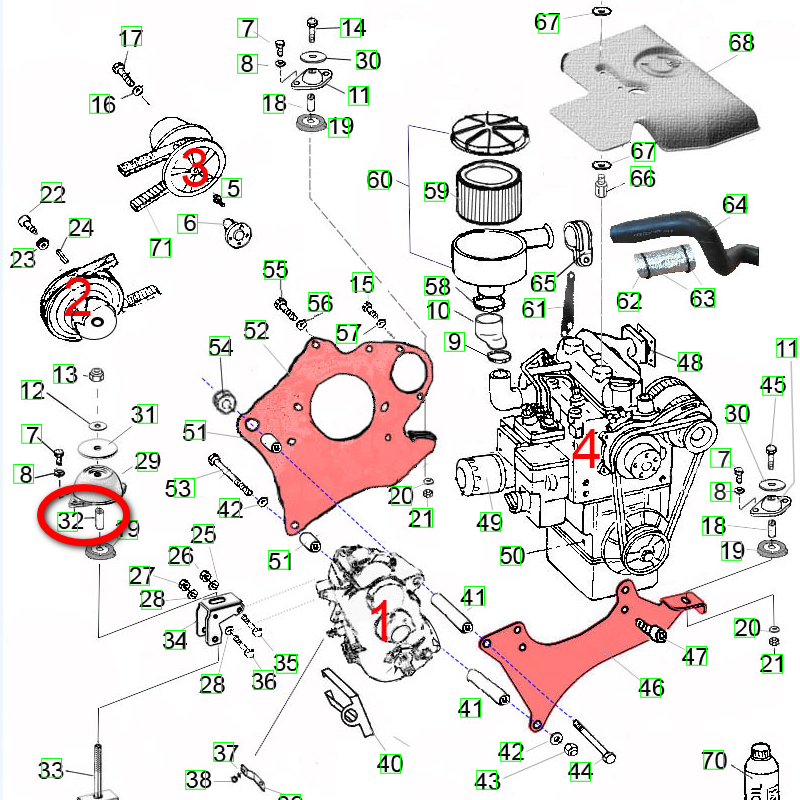P0010055620 Distanziale supporto motore Casalini