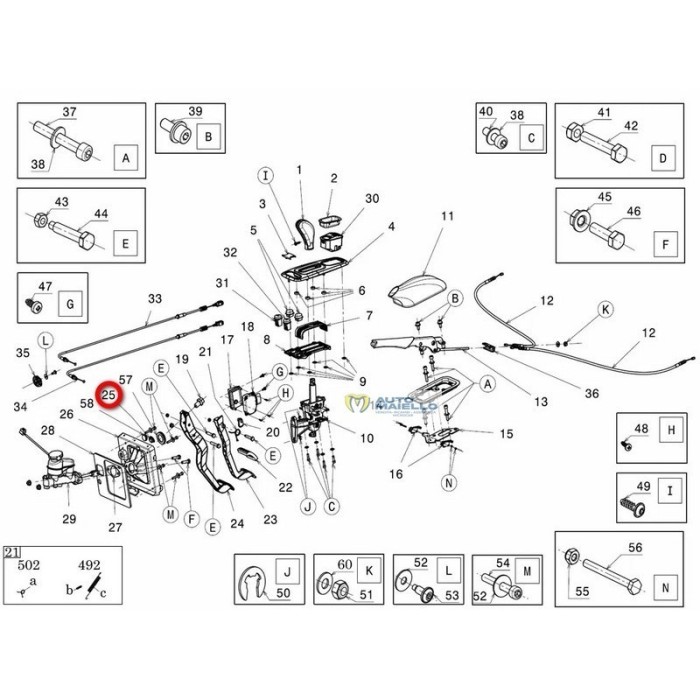 0186030 Boccola fermo cont. stop Ligier Microcar