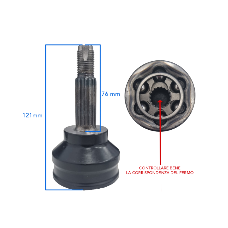 Giunto omocinetico semiasse lato ruota Aixam Grecav Ligier JS50 Microcar