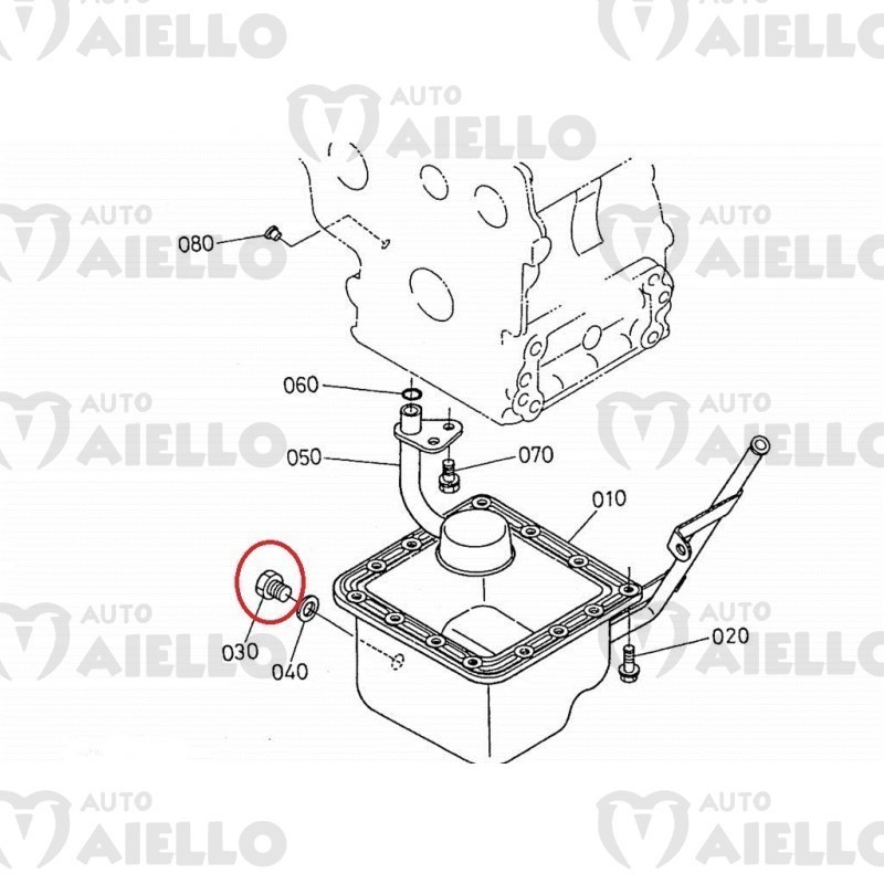 K152213375 Tappo scarico olio sottocoppa motore aixam Kubota z402 z482 z602 Aixam