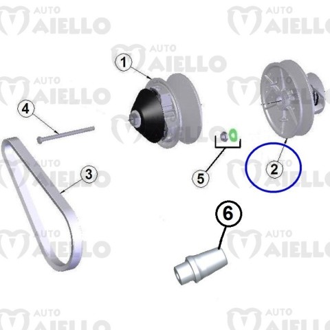 321bf024 Puleggia variatore cambio Aixam 721 City Impulsion Vision Sensation