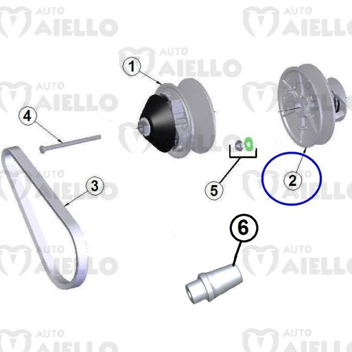 321bf024 Puleggia variatore cambio Aixam 721 City Impulsion Vision Sensation
