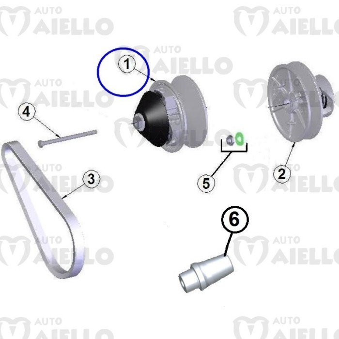 Puleggia variatore cambio Aixam 721 City Impulsion Vision Sensation