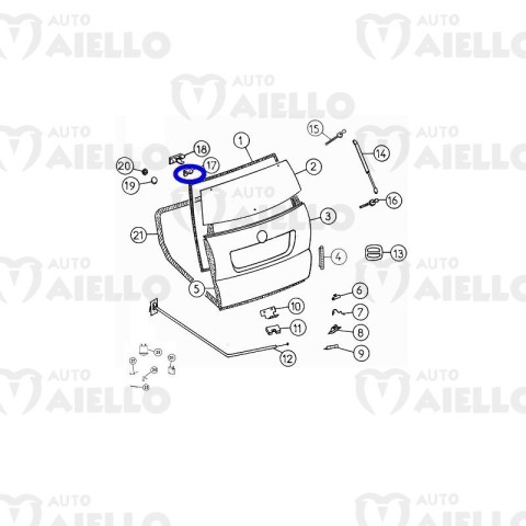 PIVOT CERNIERA PORTELLONE AIXAM CITY CROSSLINE COUPE GTO CROSSOVER MINAUTO