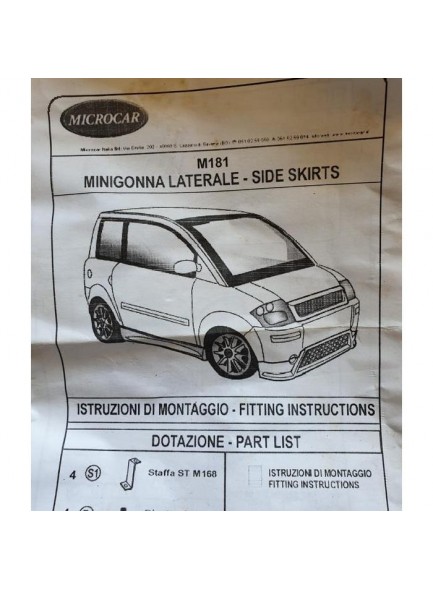 Kit minigonne sportive tuning Microcar MC1