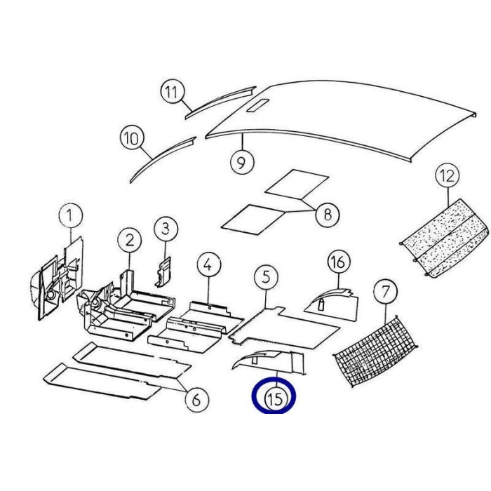 7ag131 Moquette passaruota posteriore sinistra aixam city roadline