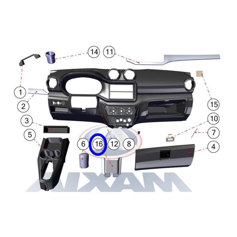 735BL019 Porta telefono Aixam dal 2016 Sensation Emotion