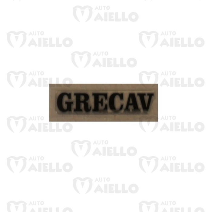 OR0009518 ADESIVO LOGO PORTELLONE POSTERIORE NERO "GRECAV" EKE LM4 LM5