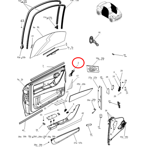 1006924 Soffietto di gomma cablaggio porta ligier e microcar 2