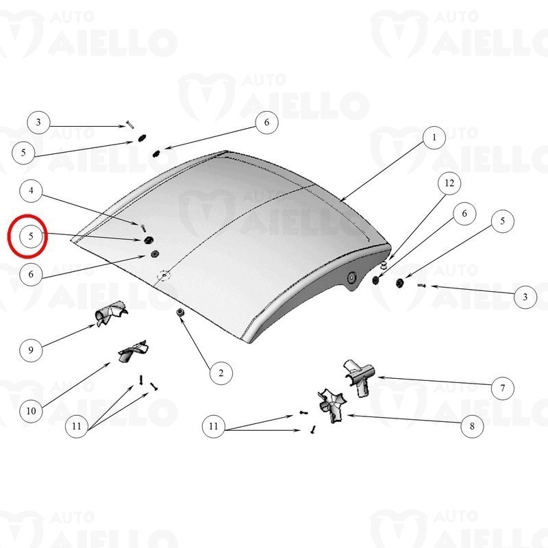 0082417 Kit rondelle tetto e cofano be two be up