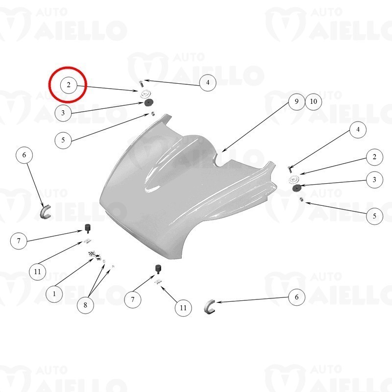 0082417 Kit rondelle tetto e cofano be two be up