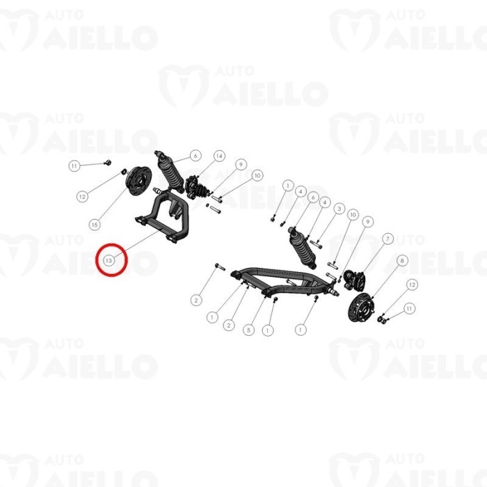 0162184 Braccio posteriore DX ligier xtoo xtoo max
