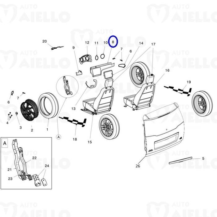1407742 Modanatura cruscotto plancia dx carbonio Ligier JS50 Sport 1 versione